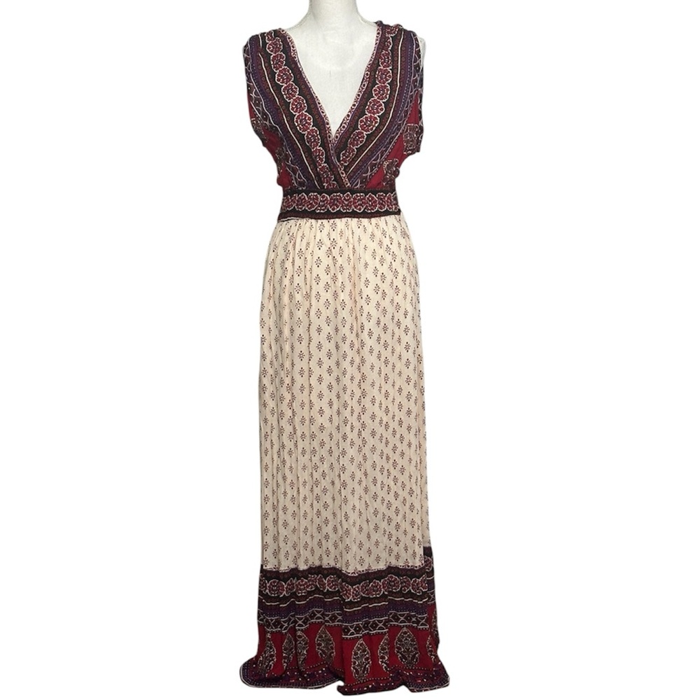 True Destiny Boutique Vintage Indian Bohemian Gauze Maxi Dress NWOT